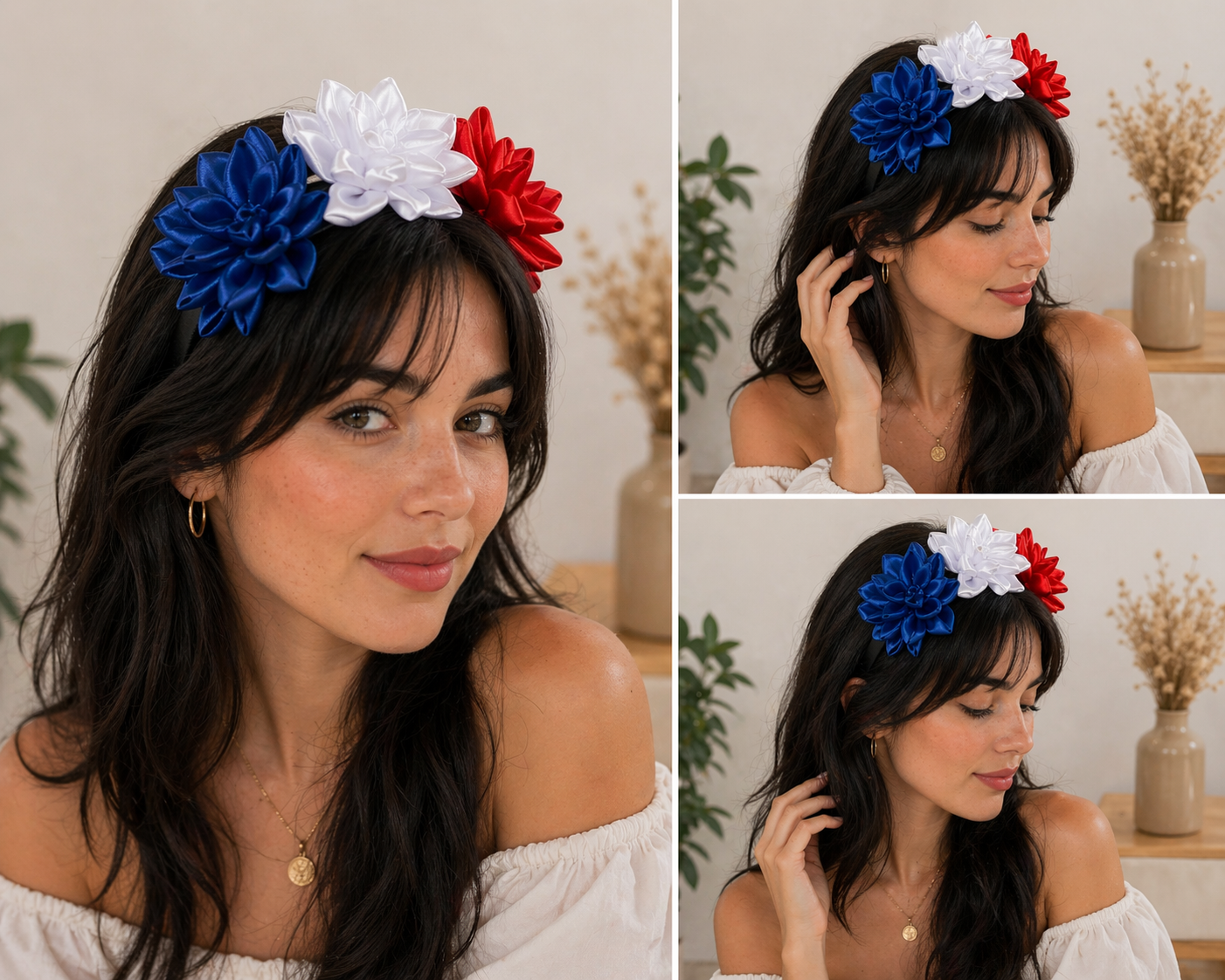 France Inspired Handmade Floral Headband – World Collection
