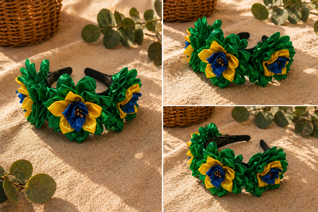 Handmade Floral Headband – Brazil Edition