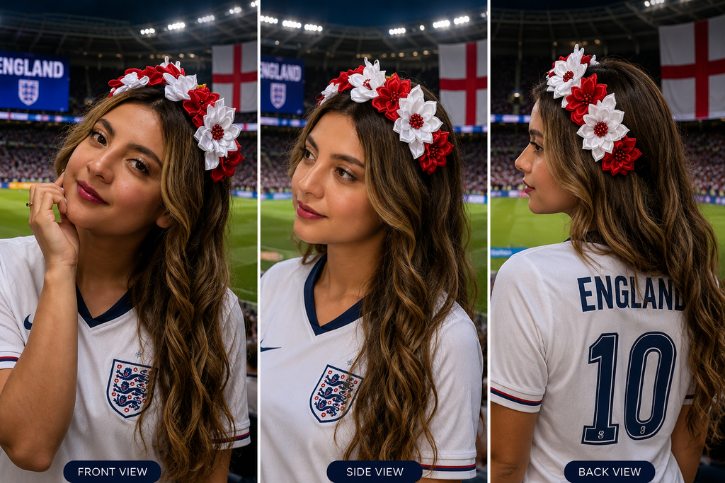 England Inspired Handmade Floral Headband – World Collection